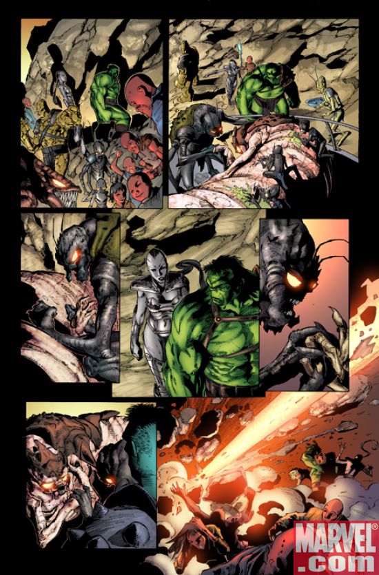 Une planche extraite de Planet Hulk