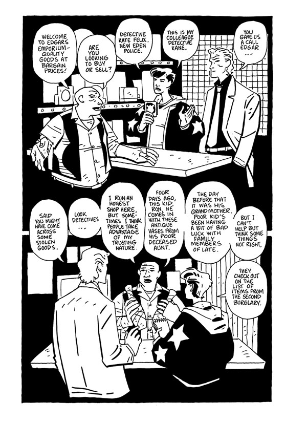 Une planche extraite de A collection of crime comics