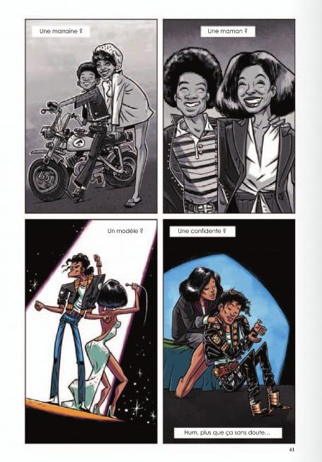 Une planche extraite de Michael Jackson en bandes dessinées
