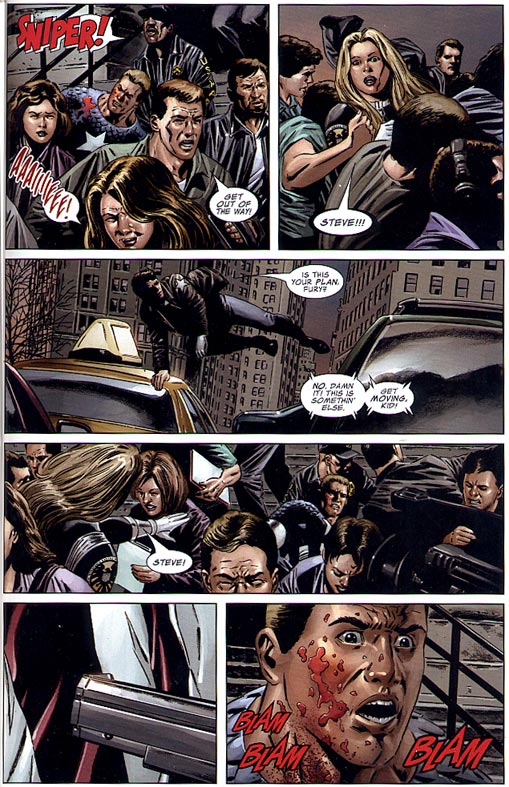 Une planche extraite de CAPTAIN AMERICA #6 - The death of Captain America Vol.1: The death of the dream