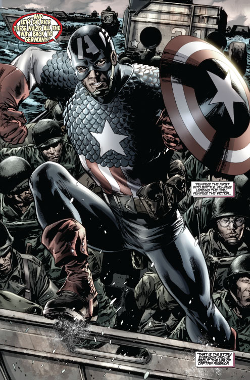 Une planche extraite de Captain America: Reborn