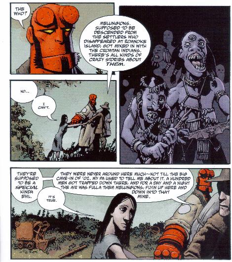 Une planche extraite de HELLBOY #10 - The Crooked Man and Others