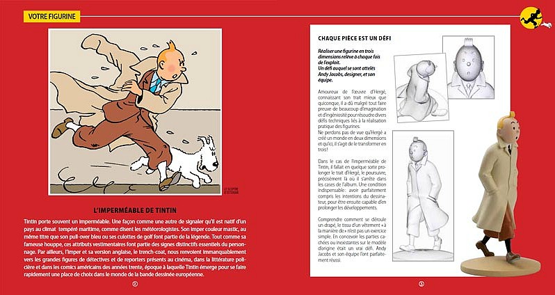 Une planche extraite de FIGURINES TINTIN - LA COLLECTION OFFICIELLE #1 - Tintin en trench-coat