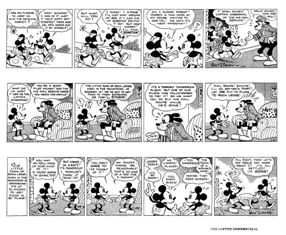 Une planche extraite de WALT DISNEY'S MICKEY MOUSE #3 - High Noon at Inferno Gulch