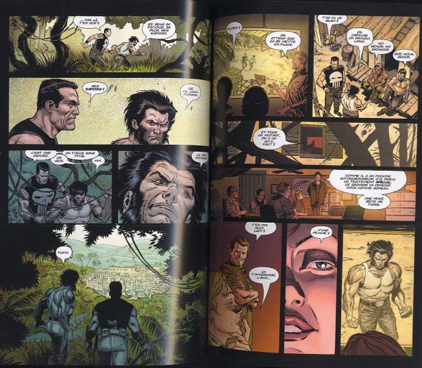 Une planche extraite de MARVEL BEST-SELLERS #1 - Wolverine/Punisher : Le sanctuaire du mal