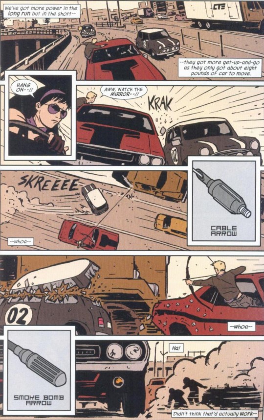 Une planche extraite de HAWKEYE (VO) #1 - My life as a weapon
