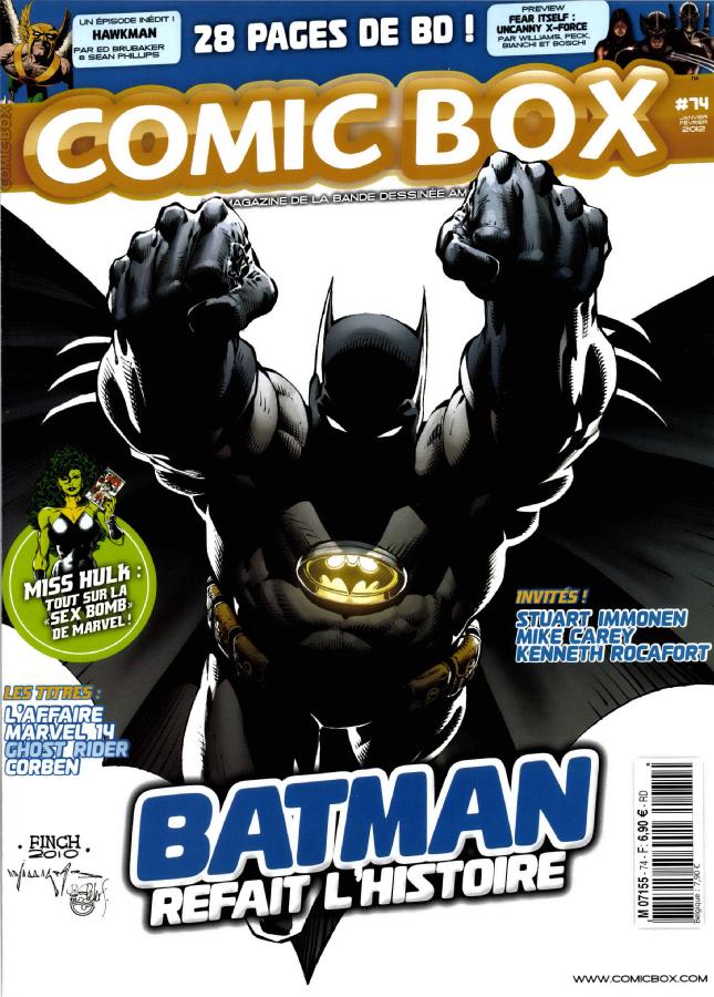 Couverture de COMIC BOX #74 - Batman refait l'histoire