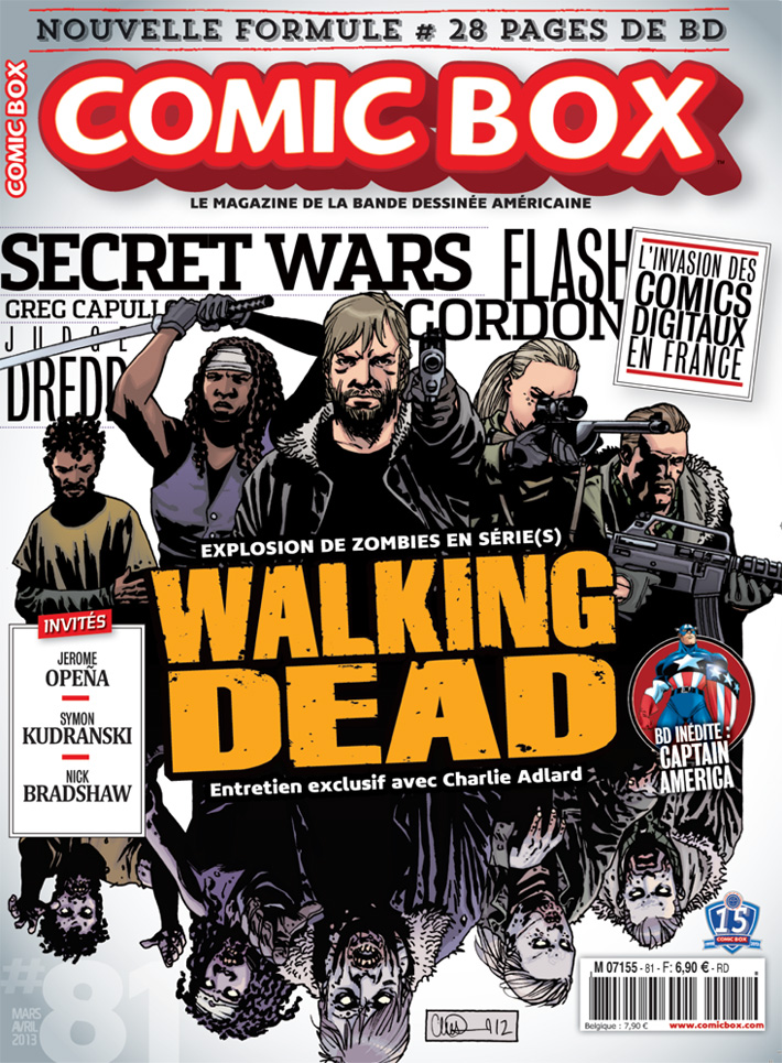 Couverture de COMIC BOX #81 - Walking Dead : entretien exclusif avec Charlie Adlard