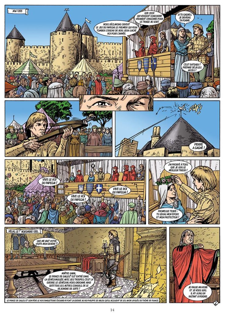 Une planche extraite de AU FIL DES SIECLES #4 - Histoire(s) de Carcassonne