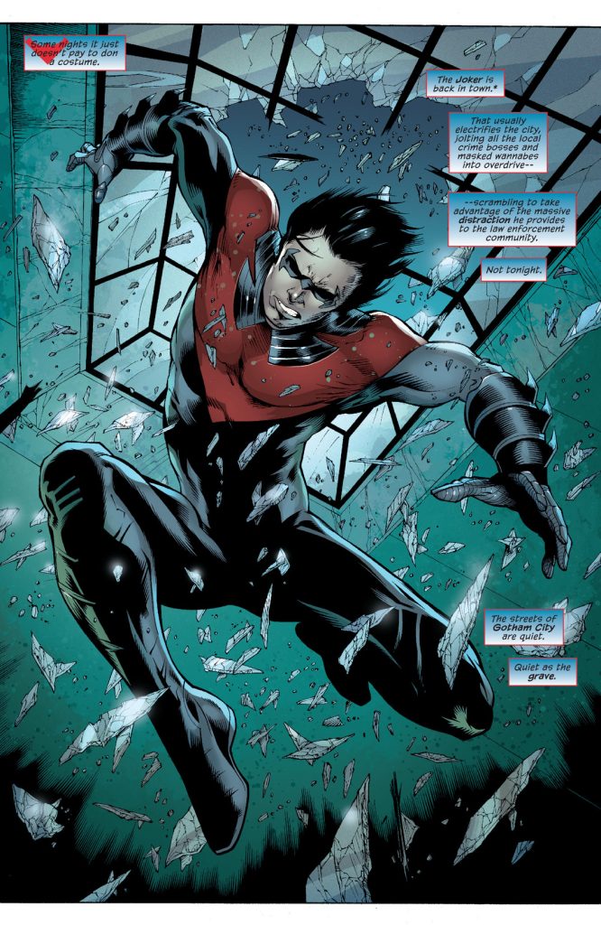Une planche extraite de NIGHTWING #3 - Death of the family 