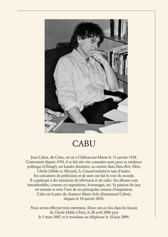 Une planche extraite de Entretiens avec Cabu, Charb, Kroll, Luz, Pétillon, Siné, Willem et Wolinski.