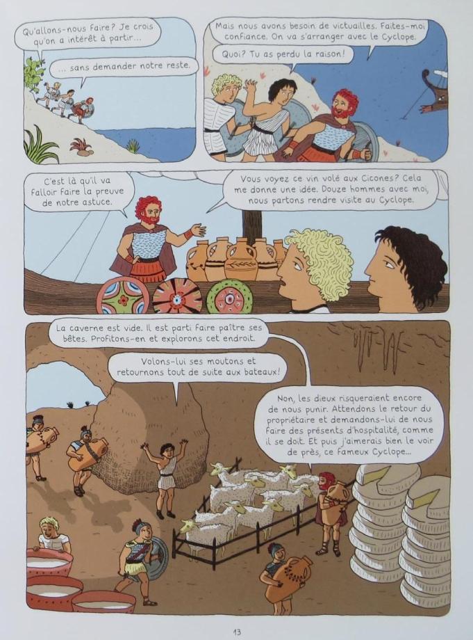 Une planche extraite de MYTHOLOGIE EN BD (LA) #1 - Les aventures d'Ulysse - Le départ de Troie