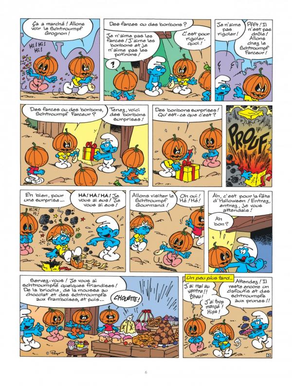Une planche extraite de UNIVERS DES SCHTROUMPFS (L') #5 - Les schtroumpfs fêtent Halloween