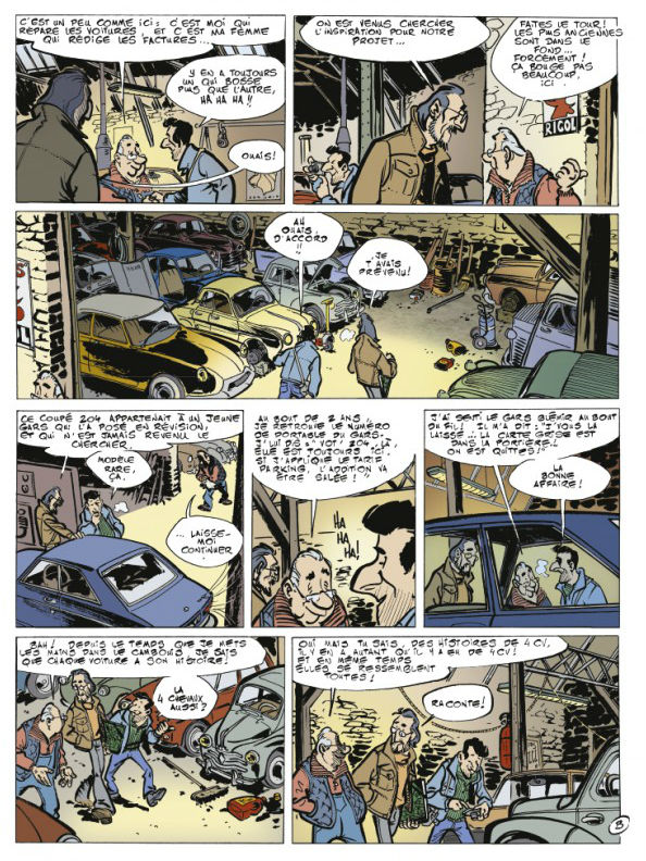 Une planche extraite de GARAGE DE PARIS #1 - Dix histoires de voiture populaires