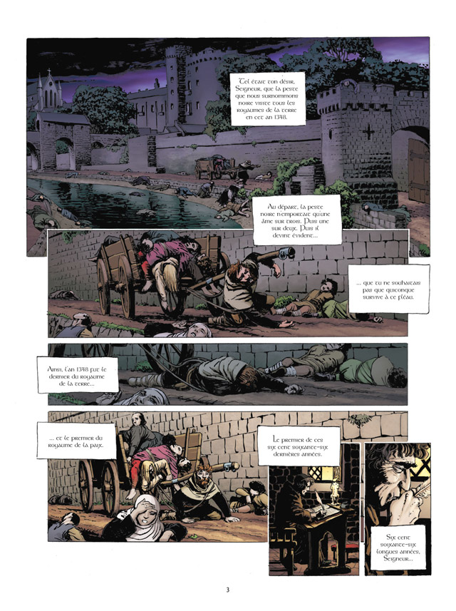 Une planche extraite de NOUS, LES MORTS #1 - Les Enfants de la peste