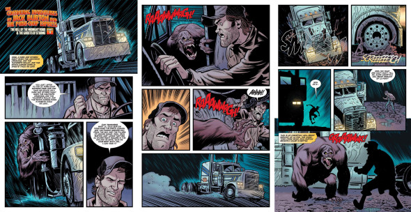 Une planche extraite de BIG TROUBLE IN LITTLE CHINA #1 - Volume 1 : The Hell of the Midnight Road & The Ghosts of Storms 