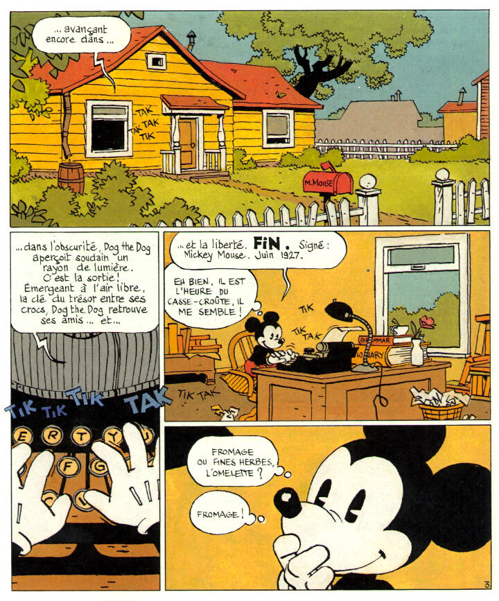 Une planche extraite de Ou comment Mickey rencontra Minnie