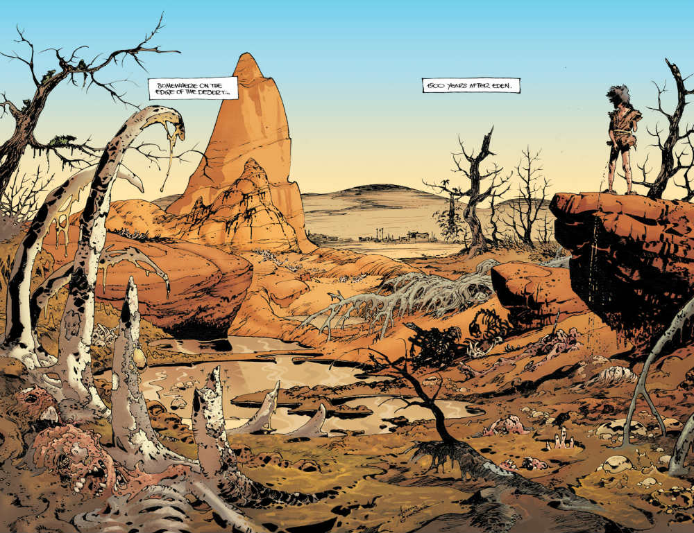Une planche extraite de THE GODDAMED (VO) #1 - Before the flood