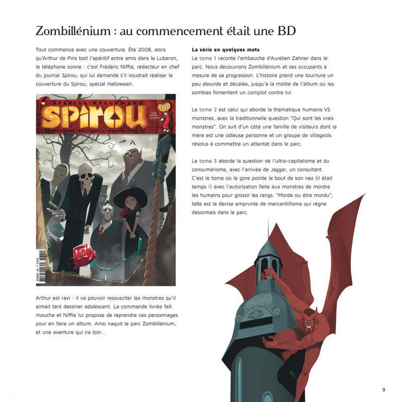 Une planche extraite de ZOMBILLÉNIUM - L'art de Zombillénium