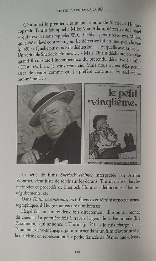 Une planche extraite de Tintin, du cinéma à la BD