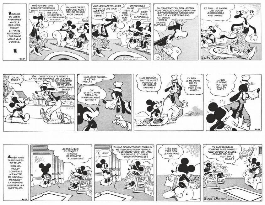 Une planche extraite de MICKEY MOUSE PAR FLOYD GOTTFREDSON #5 - 1938/1940 - Mickey contre le Fantôme noir et autres histoires