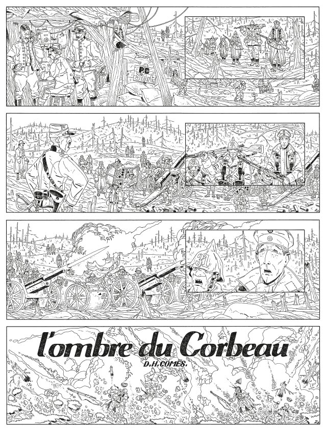 Une planche extraite de COMÈS, LES ROMANS NOIR ET BLANC #1 - 1976 - 1984
