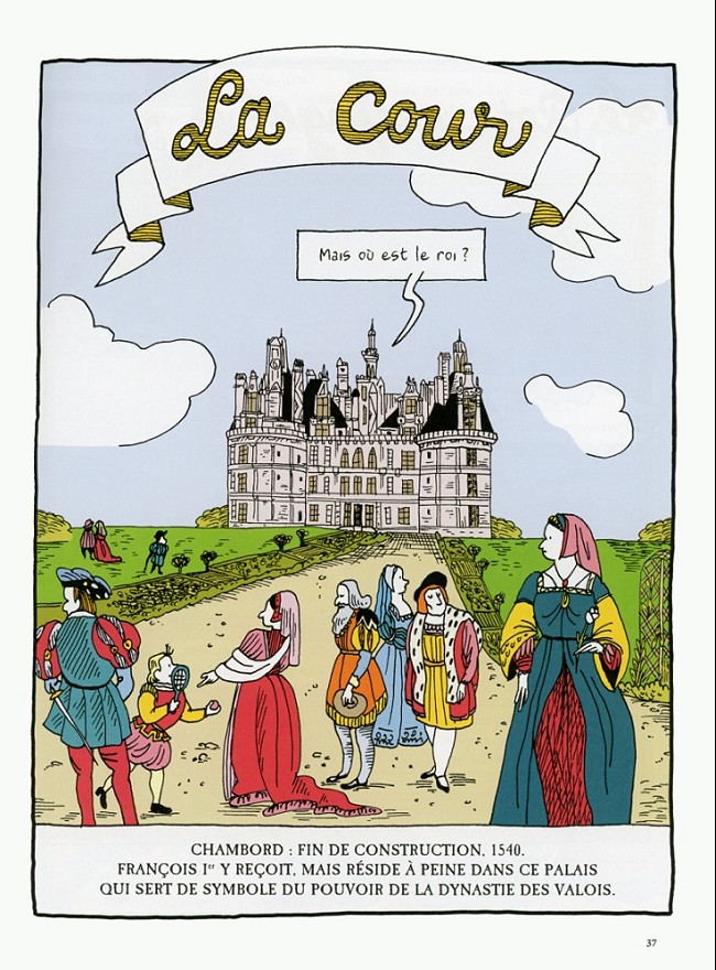 Une planche extraite de HISTOIRE DESSINÉE DE LA FRANCE #9 - En âge florissant. - De la Renaissance à la Réforme.