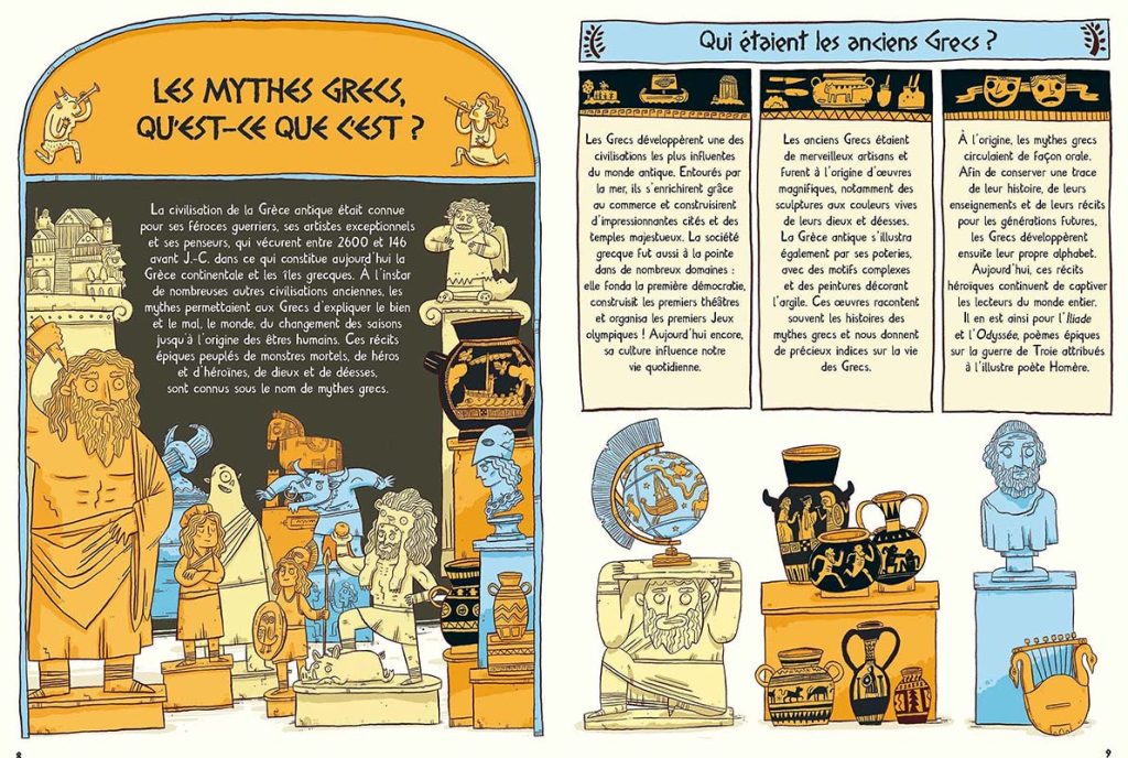 Une planche extraite de Les mythes grecs en BD