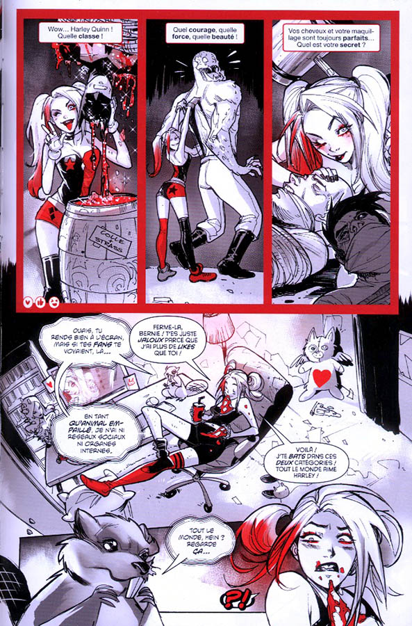 Une planche extraite de Harley Quinn Black + White + Red