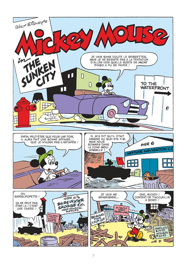 Une planche extraite de Mickey et la cité engloutie