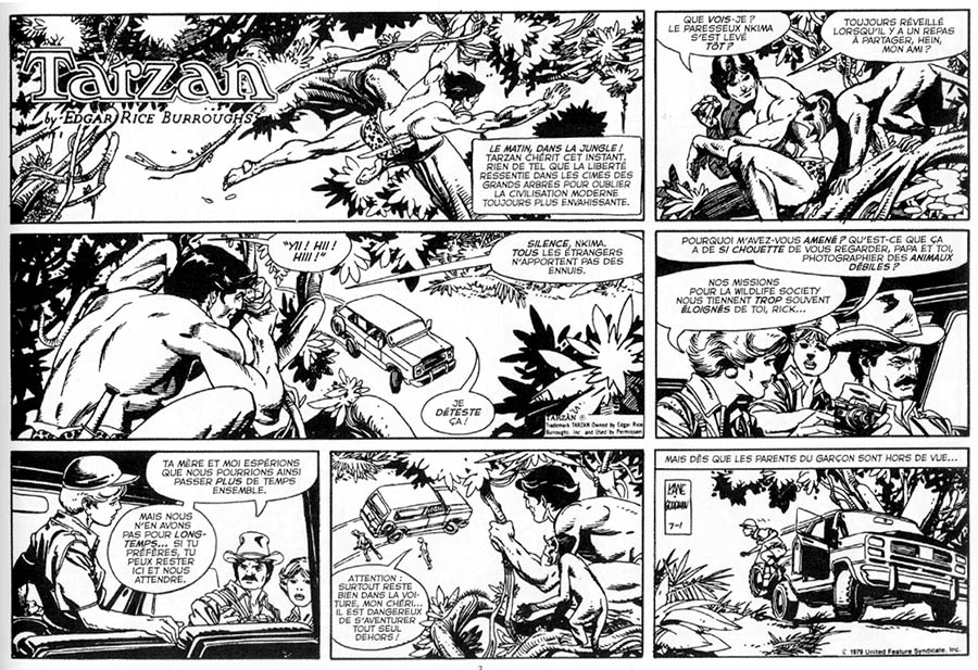 Une planche extraite de Les Sundays Comics Strips 1979 - 1981