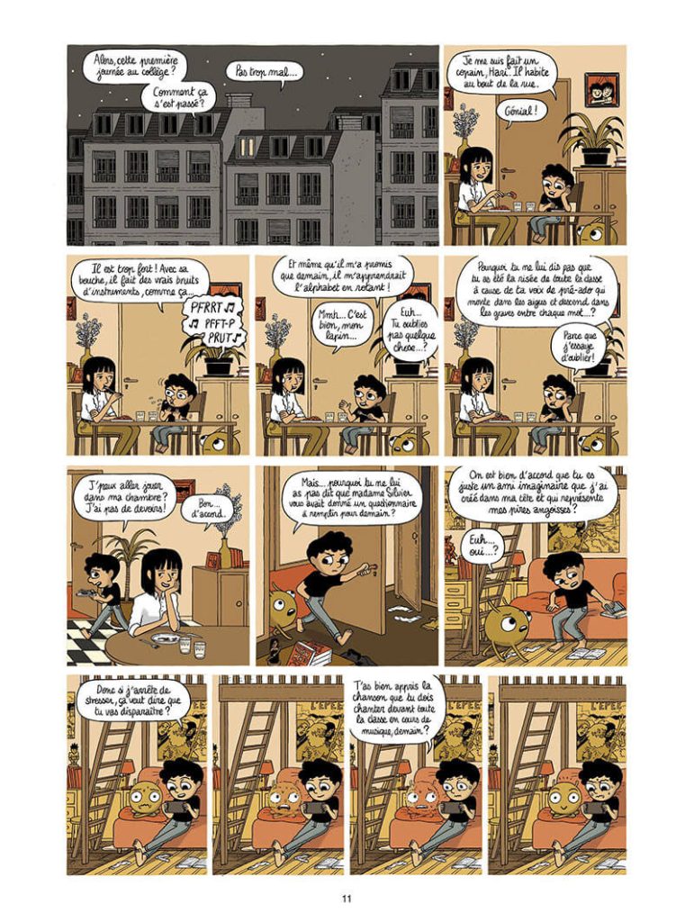 Une planche extraite de ELLIOT AU COLLÈGE #1 - Panique en sixième