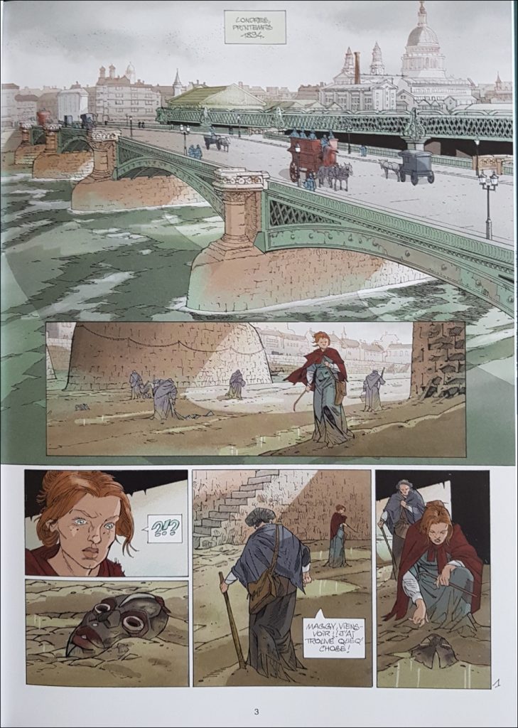 Une planche extraite de SHERLOCK HOLMES ET LES MYSTÈRES DE LONDRES #1 - La noyée de la Tamise