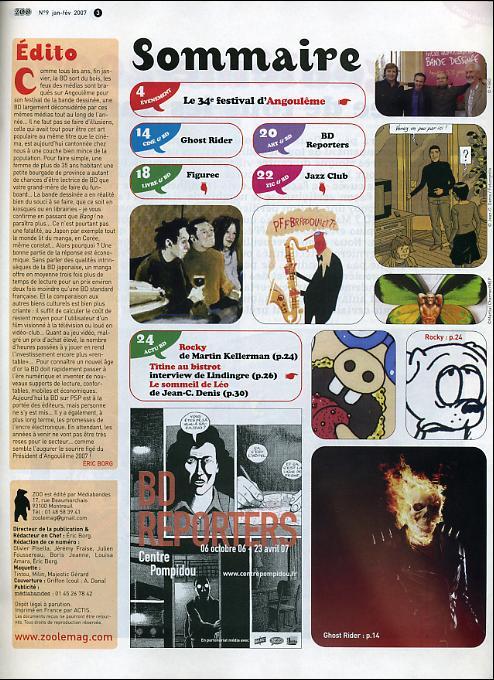 Une planche extraite de ZOO (MAGAZINE) #9 - Janvier / Février 2007