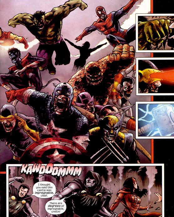Une planche extraite de MARVEL ZOMBIES VS THE ARMY OF DARKNESS #5 - The Stalking deaf
