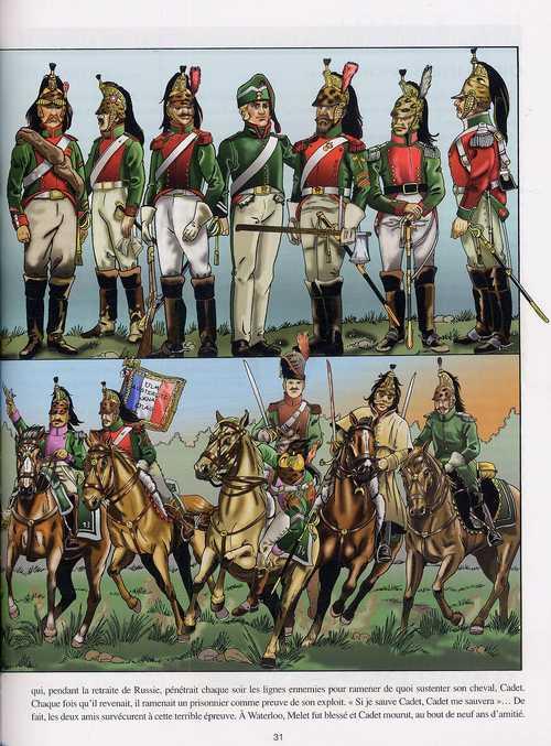 Une planche extraite de JACQUES MARTIN PRESENTE #1 - Waterloo - Les uniformes de l'armée française