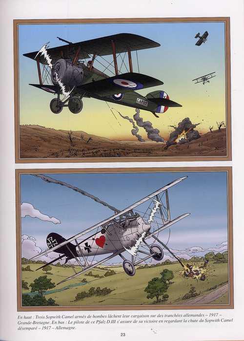 Une planche extraite de VOYAGES DE LEFRANC (LES) #3 - L'aviation - De 1917 à 1918