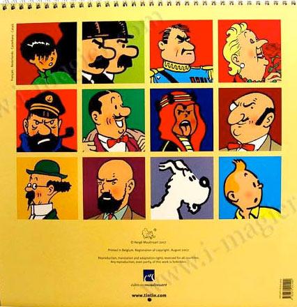 Une planche extraite de Calendrier 2008 Tintin
