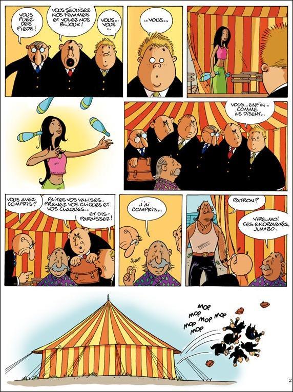 Une planche extraite de OSCAR #3 - Les gadjos du cirque