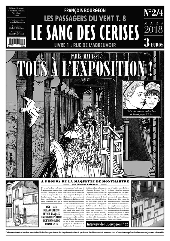 Couverture de PASSAGERS DU VENT (LES) #02 - Le Sang des Cerises - Livre 1 : Rue de l'Abreuvoir - Journal 2/4