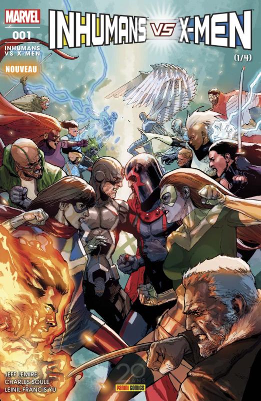 Couverture de INHUMANS VS X-MEN #01 - Inhumans vs X-Men : Chapitre 1/4