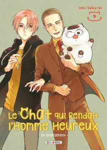 Couverture manga chat homme heureux tome 9