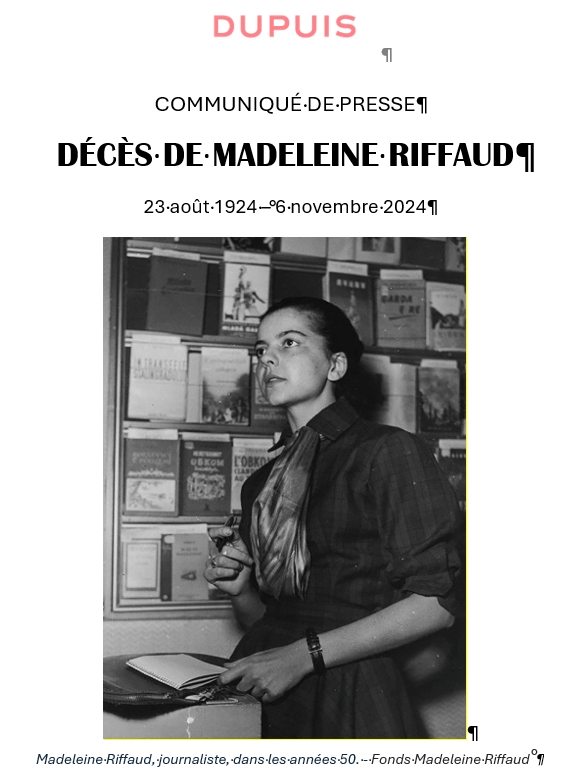 Décès de Madeleine Riffaud